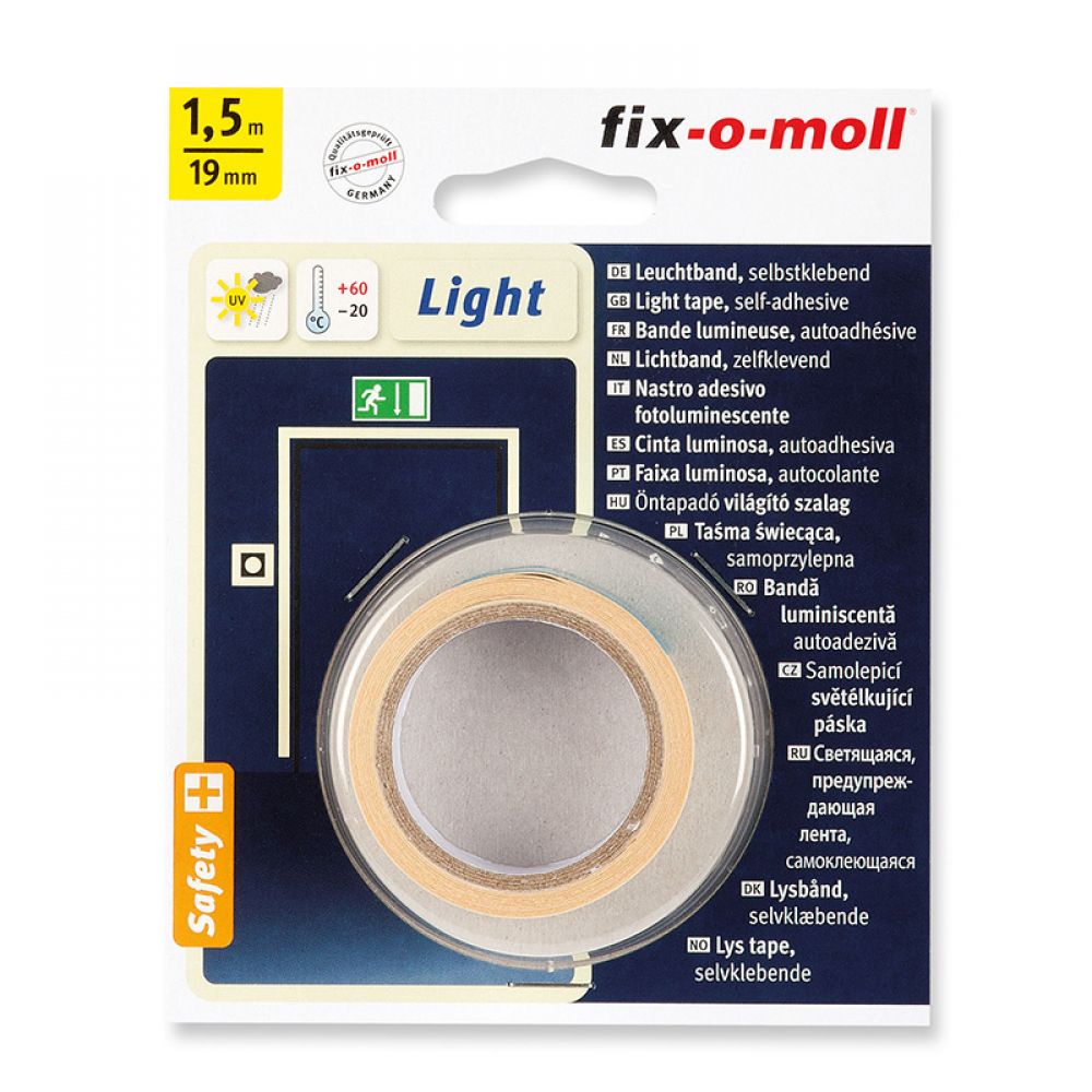 Fix-o-moll öntapadós világító szalag, 1,5m/19mm