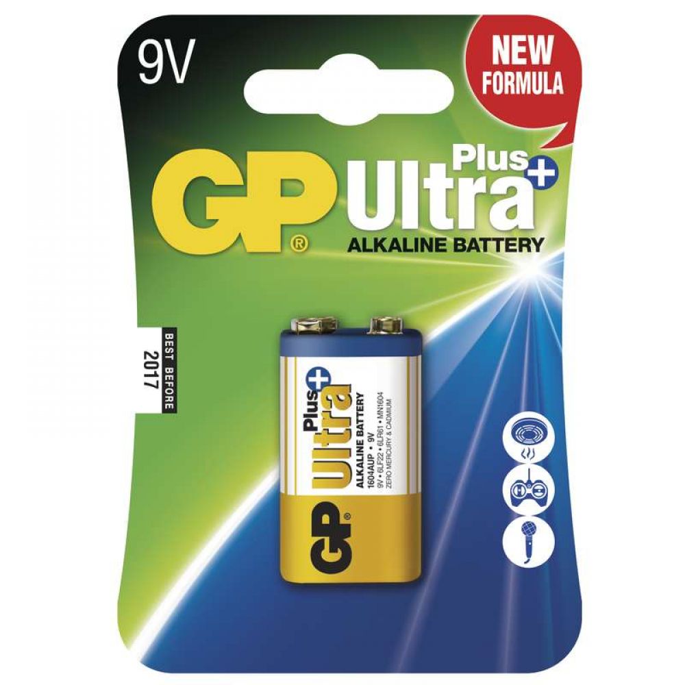 GP Ultra Plus 6LF22 9V-os alkáli elem 1db/bliszter